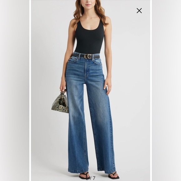 Open Edit Black Scoop Neck Bodysuit Size XS - Picture 4 of 7